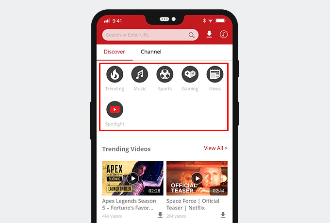 Find embedded YouTube