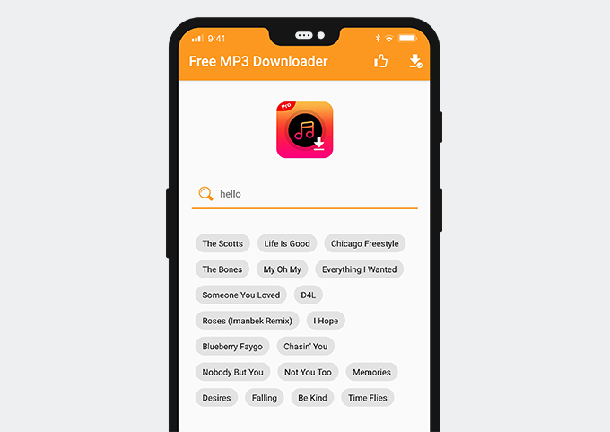 Kostenlose MP3 Downloader-Oberfläche