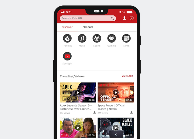 AnyUTube auf dem Handy