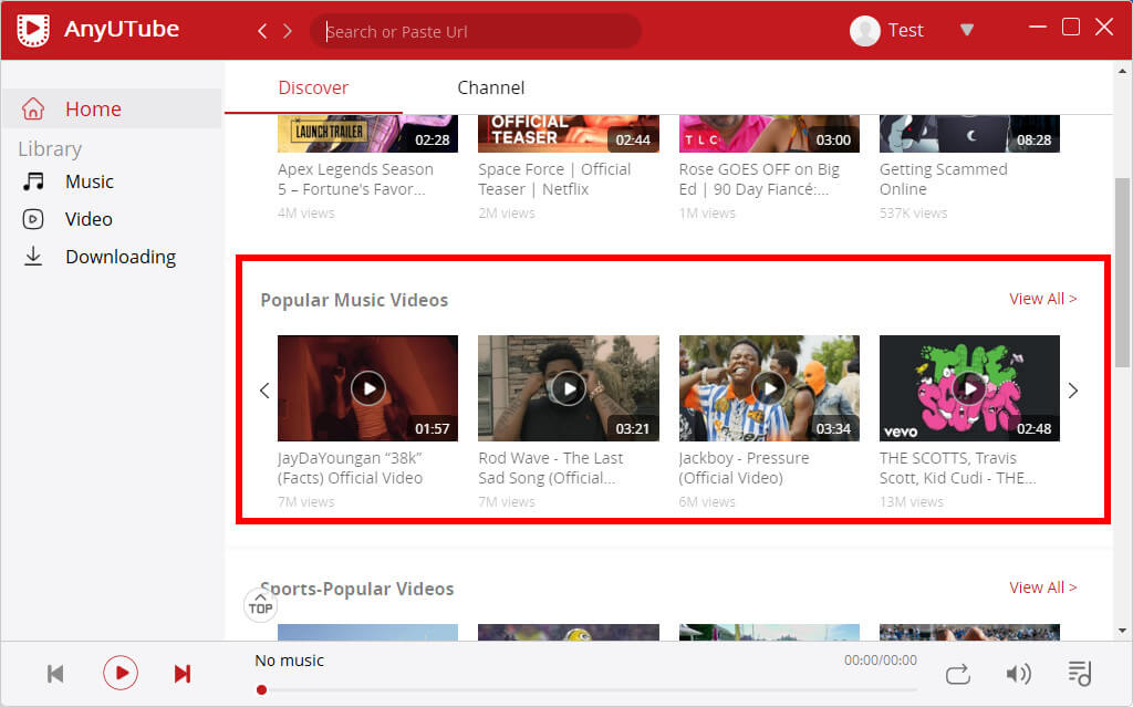 Popular Music Videos on AnyUTube