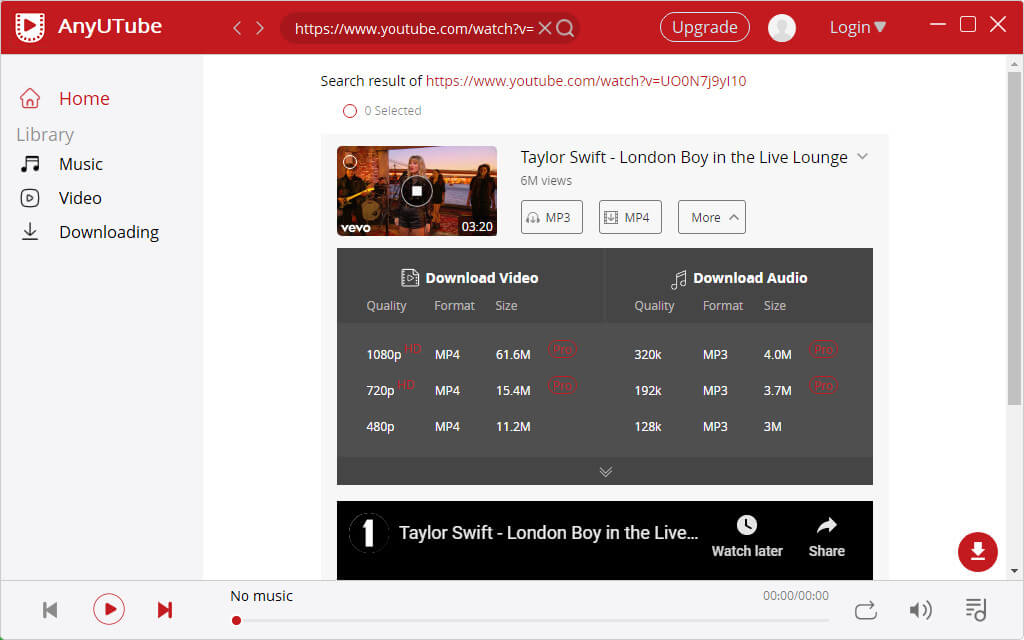 Download YouTube blocked video on AnyUTube