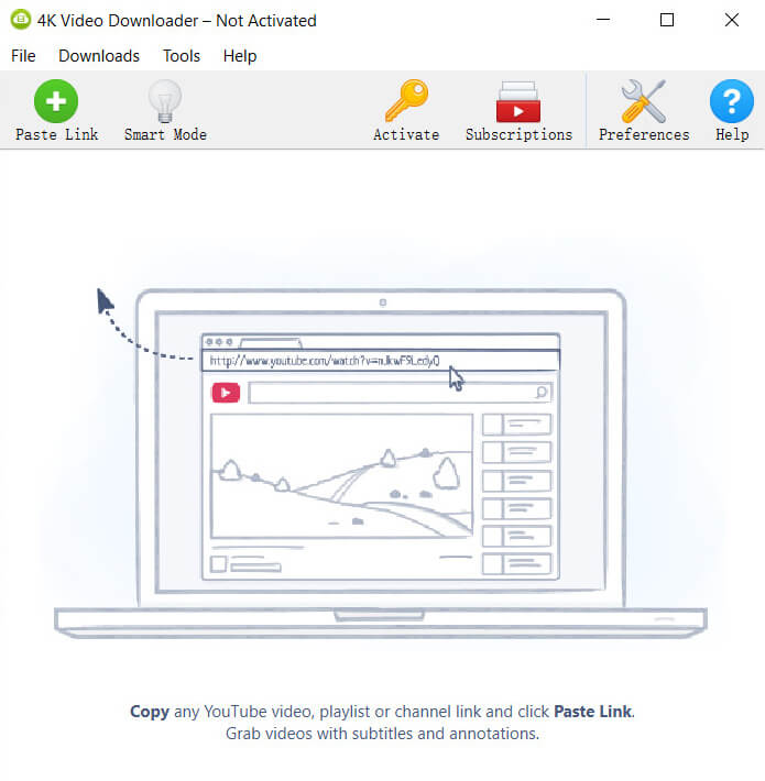 4K Video Downloader-Schnittstelle