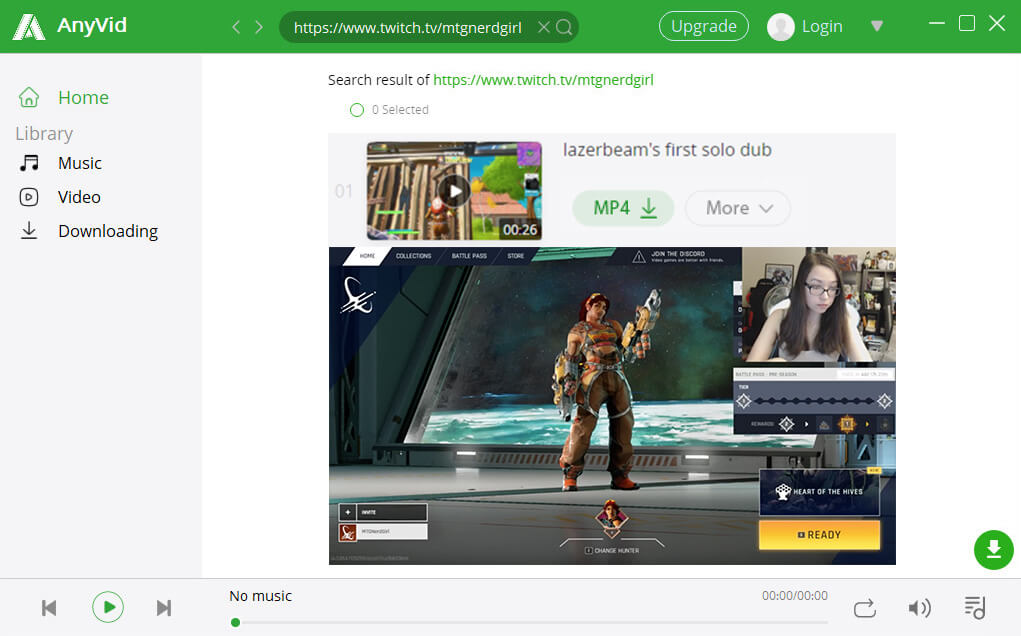 Download di AnyVid Twitch tramite link