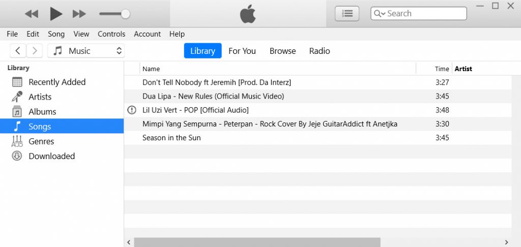 Sync downloaded files to iPod via iTunes