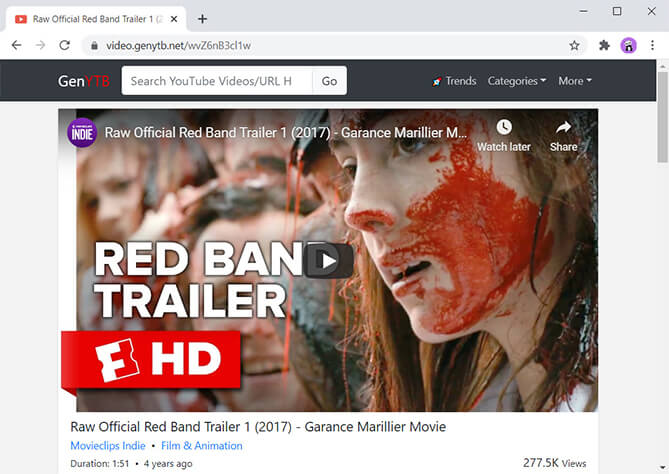 Add gen before the blocked video link