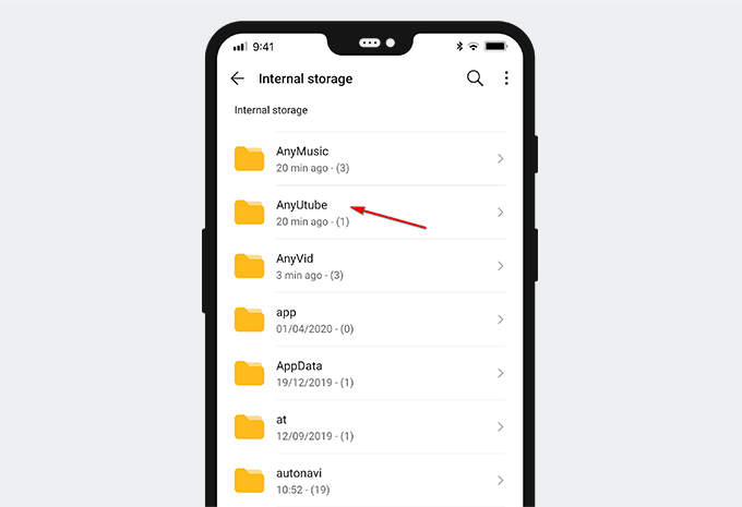 Find your downloaded videos in your phone